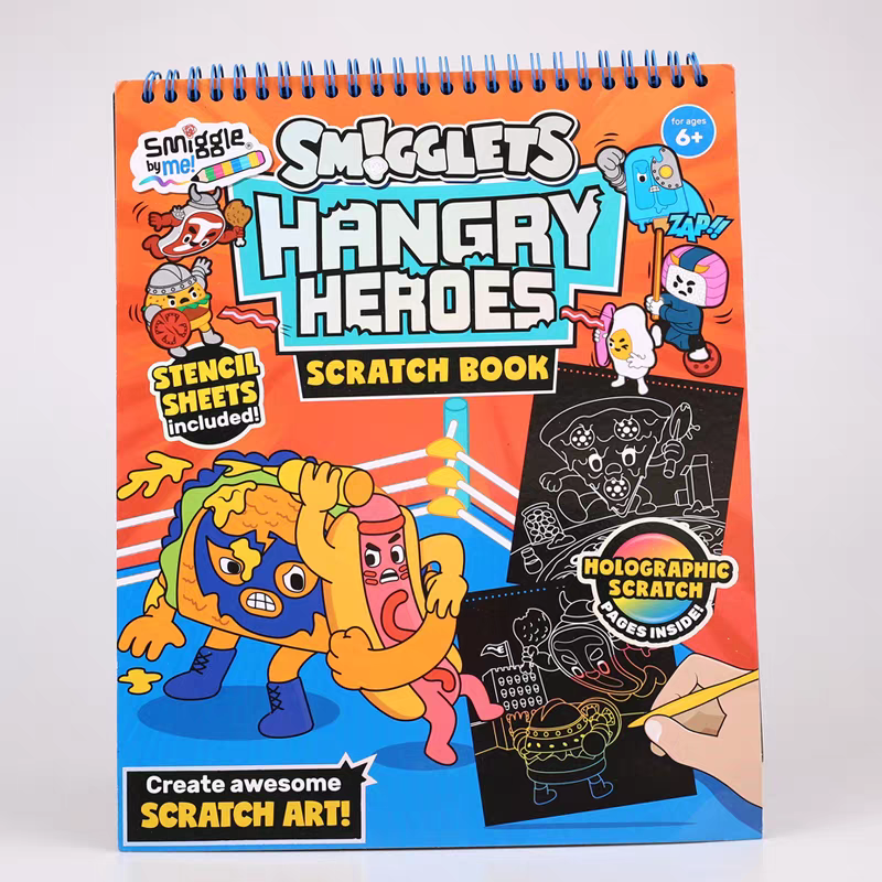 Smiggle By Me! Smigglets Hangry Heroes - Scratch Book | 20 Pages | 6+