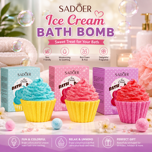 Icecream Bath Bomb | Colorful Relaxing Treat