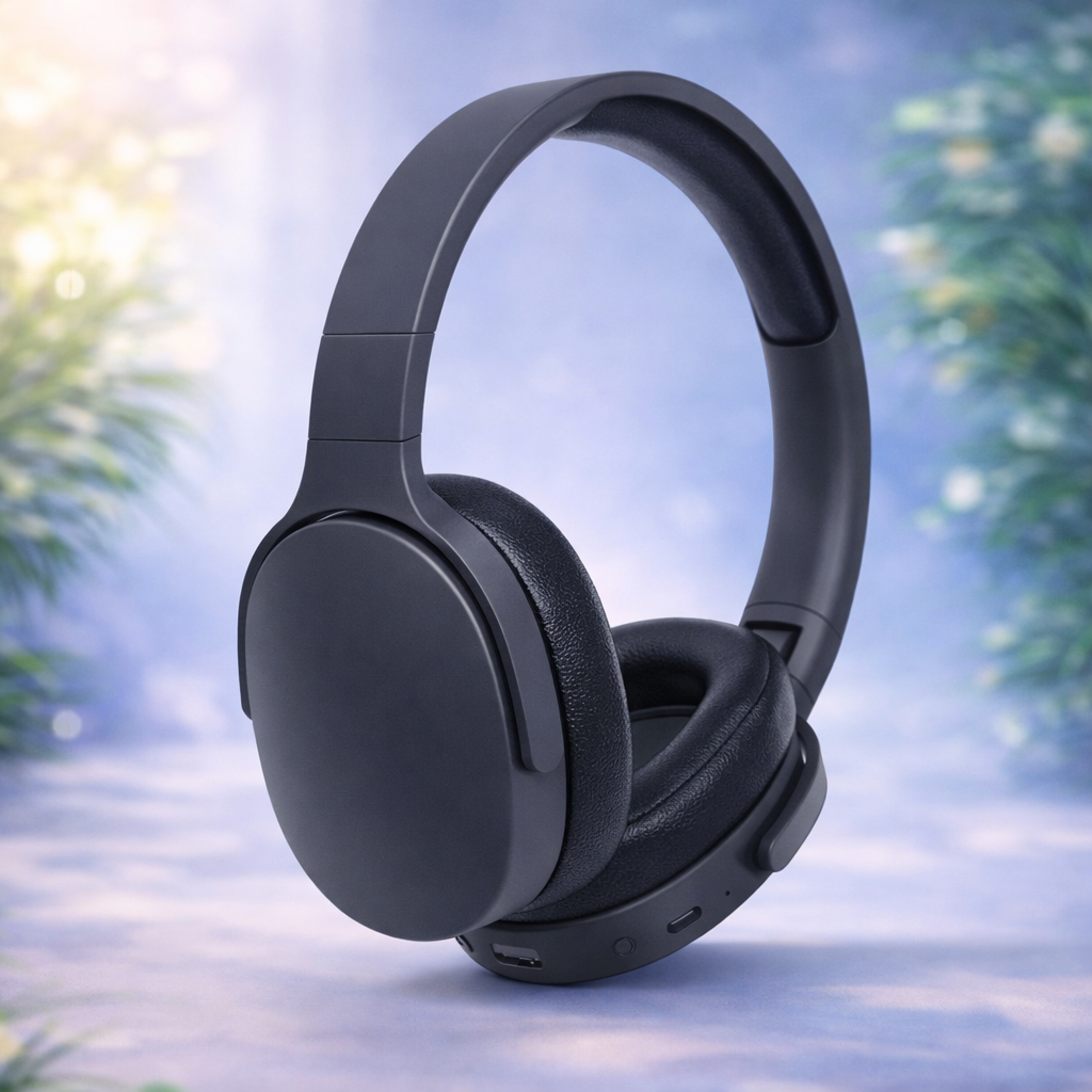 Wireless Over-Ear Headphones With Type-C Cable Charge