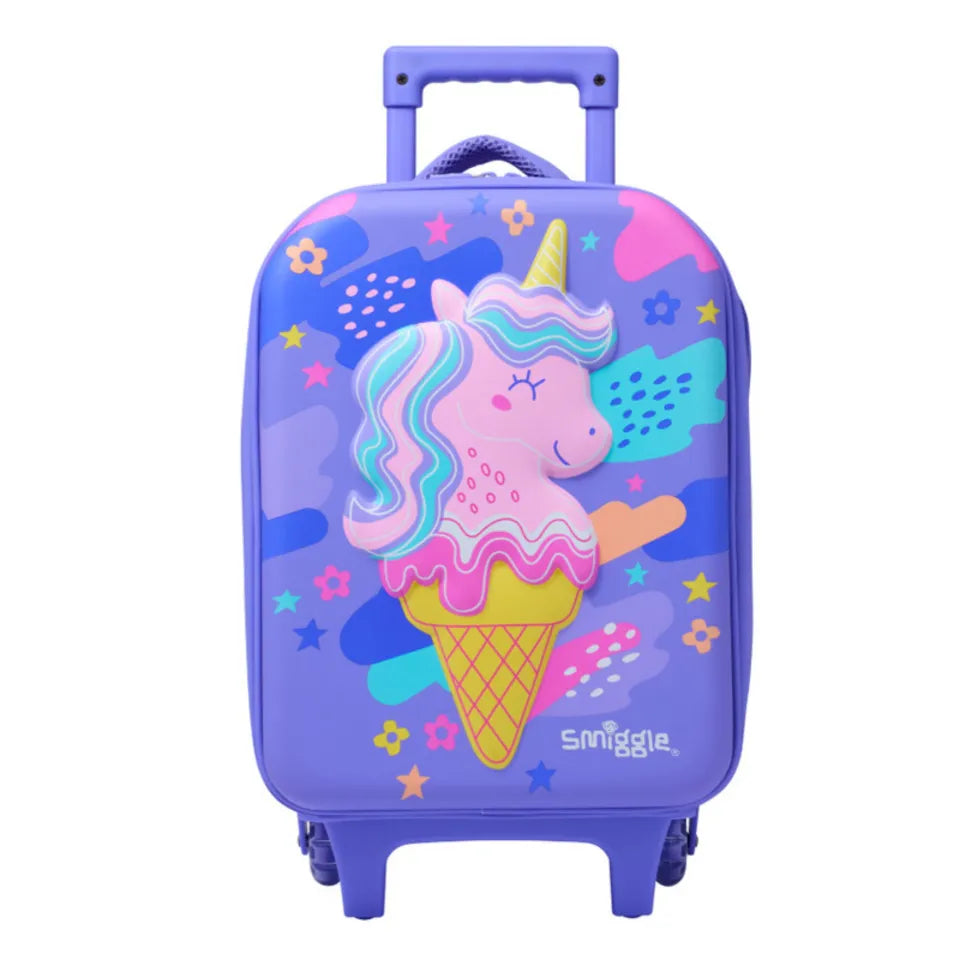 Smiggle Trolley Bag - Hardtop | Unicorn | Ice-Cream | 45cm