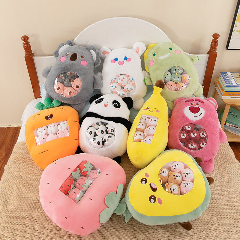 Stuffed Pillow Animal Design Toy Removable Minis