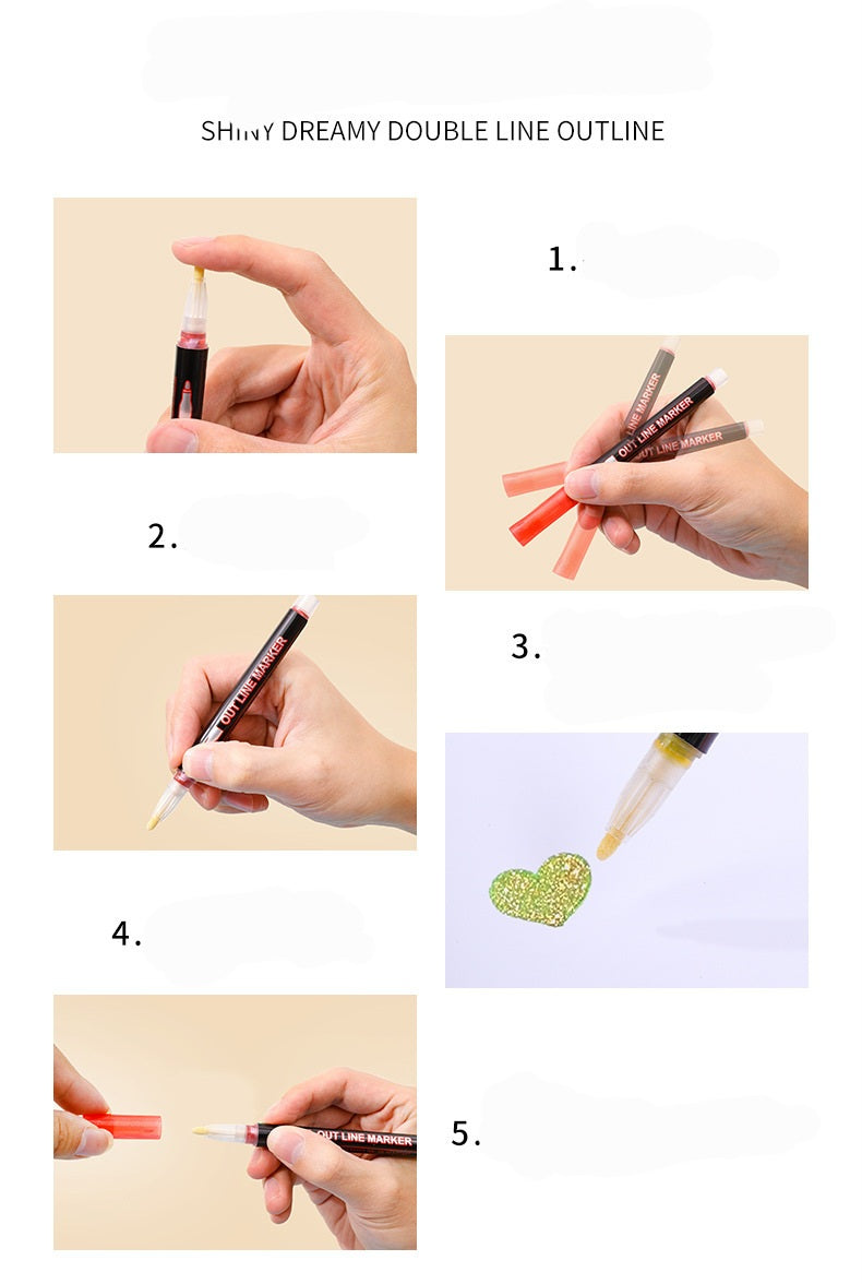 Outline Pen 12 Gel Markers