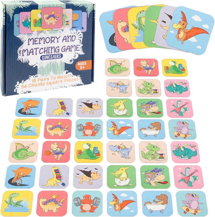 36 Pcs Cards Memory Matching Educational Game for 4-12 Y