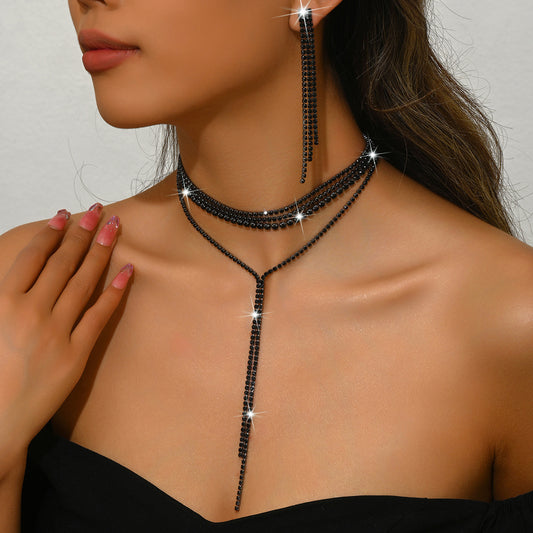 Black Accessories Classy Fashion Set 2 Pcs For Women