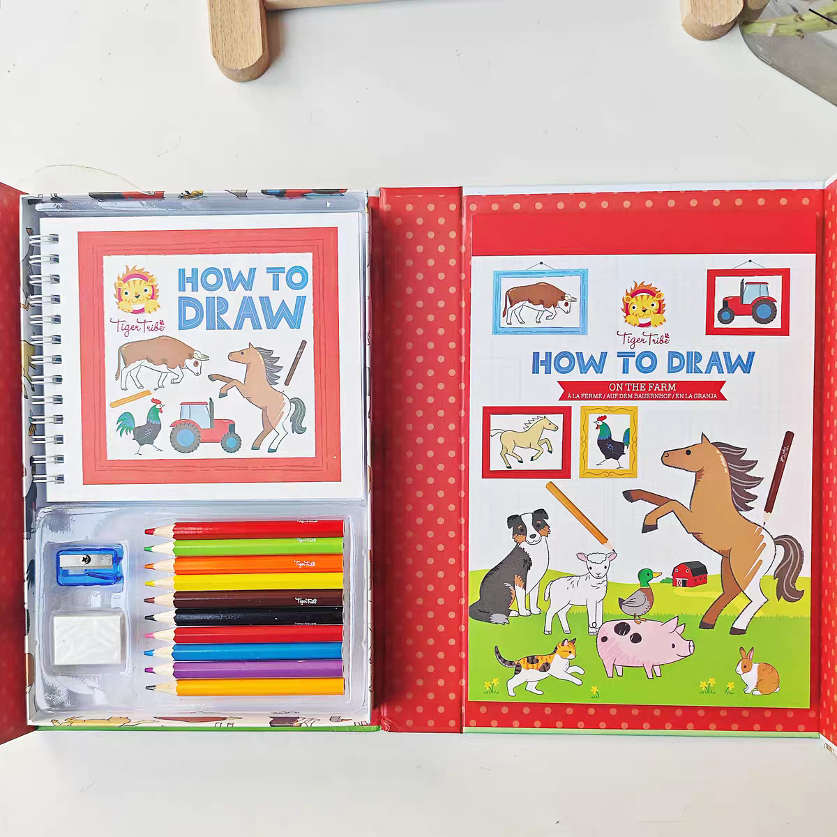 How To Draw - On the Farm | Tiger Tribe | Hard Cover | 5+