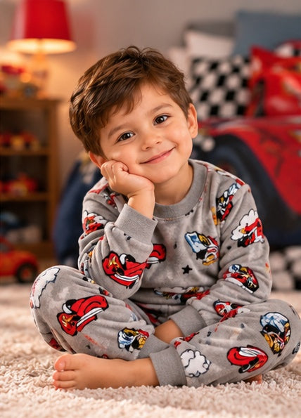 Kids’ Warm Winter Disney Cars Pajama Set | 1–5Y