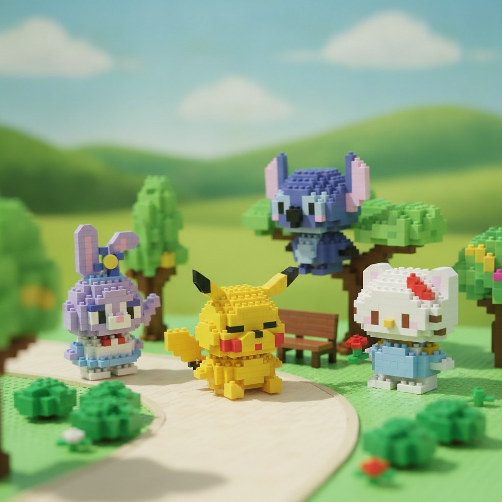 Mini Pixel Character Building Blocks Set – Collection 8+