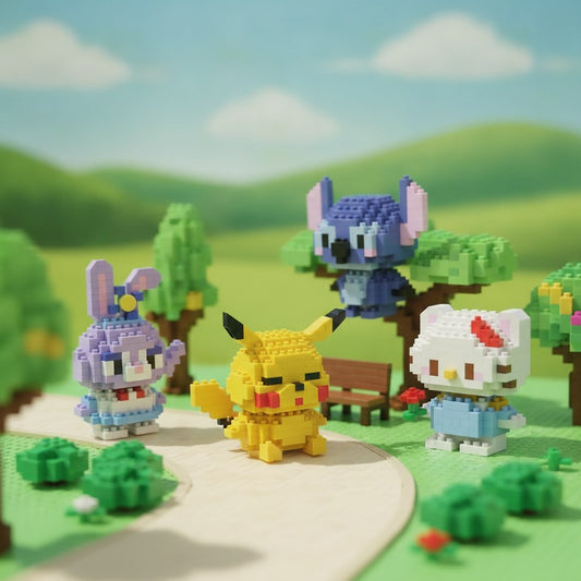 Mini Pixel Character Building Blocks Set – Collection 8+