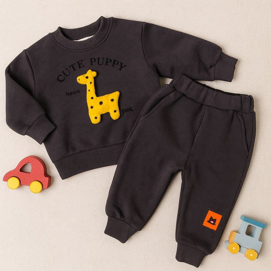 Pyjamas With Fleece For Baby Boy Giraffe Design Size 6-36 months