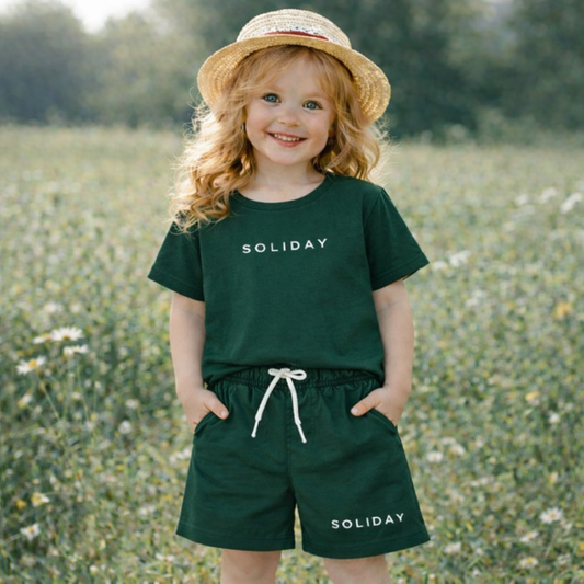 Girls And Boys Cotton Soliday – Soft Summer Outfit (4–5Y)