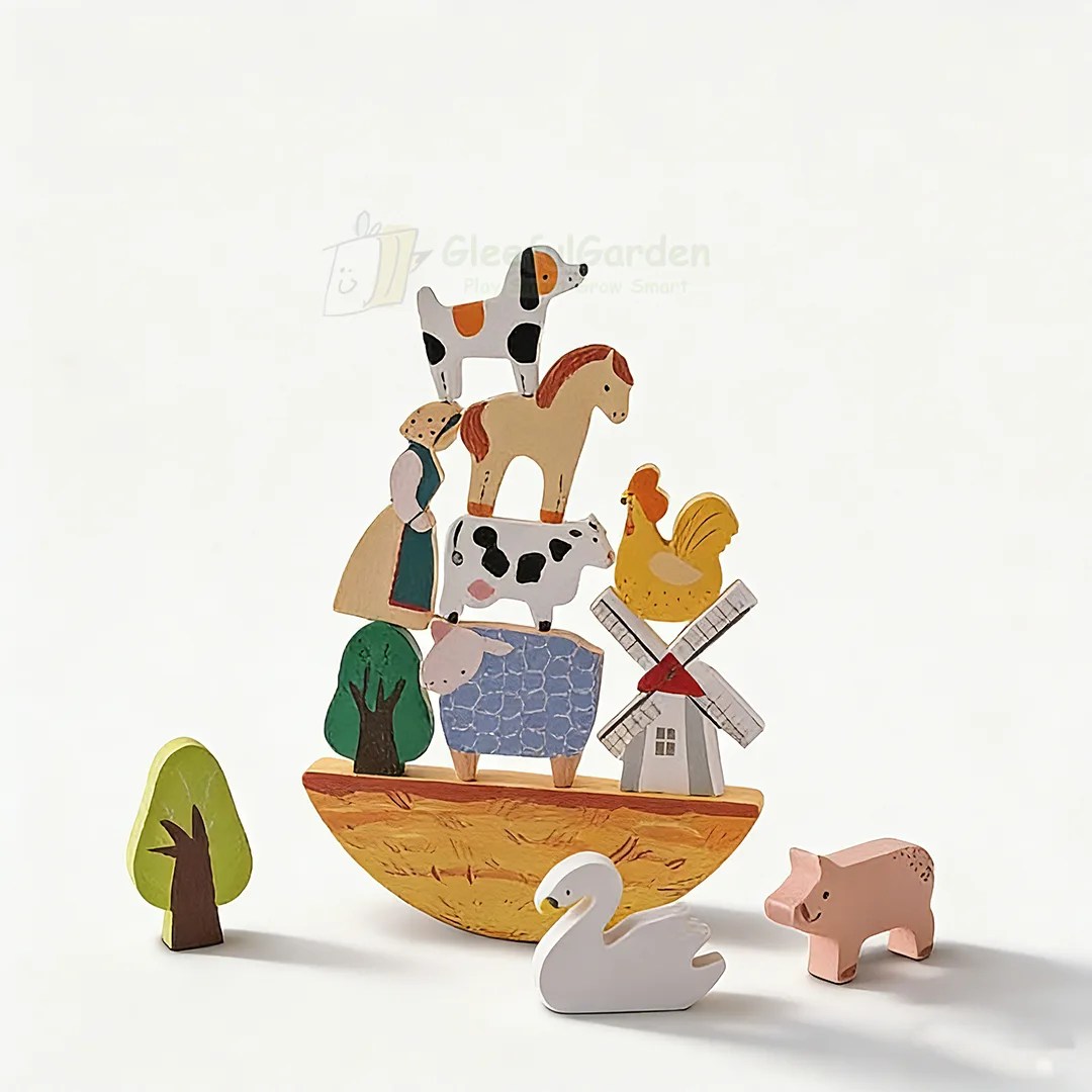 Montessori Educational Learning Toys - Barn Farm | Storable | 18 Pcs | 3+