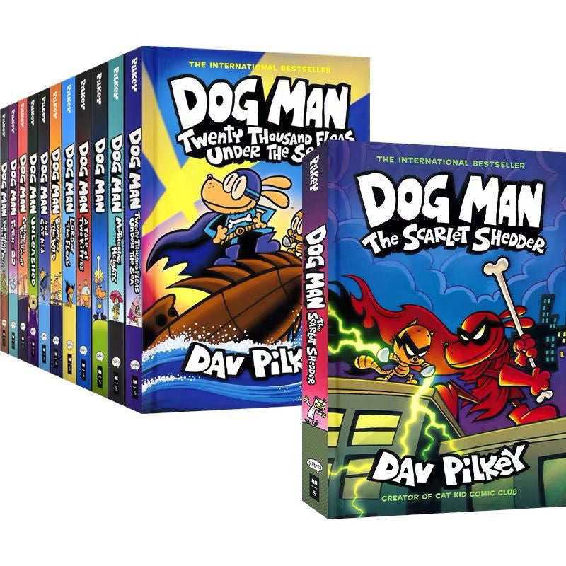 Children's Book Dog Man Series Collection Volume 1-15 Book Lot Set by Dav Pilkey