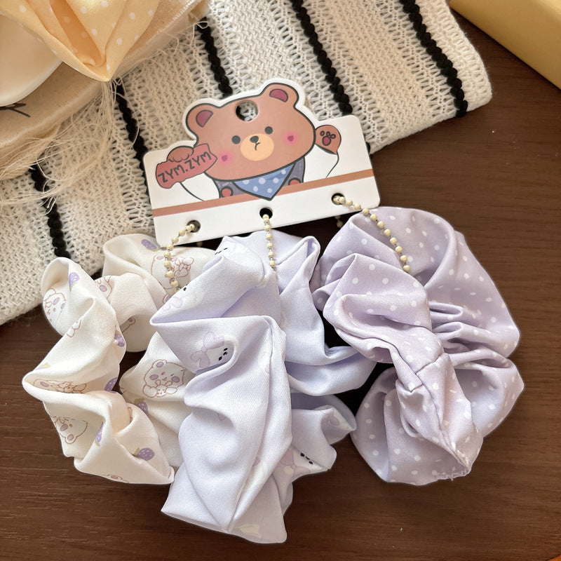 Pastel Bear Scrunchies Set | 3pcs