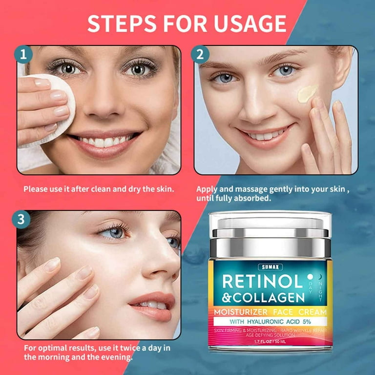 Retinol Cream for Face - Facial Moisturizer with Collagen  50ml