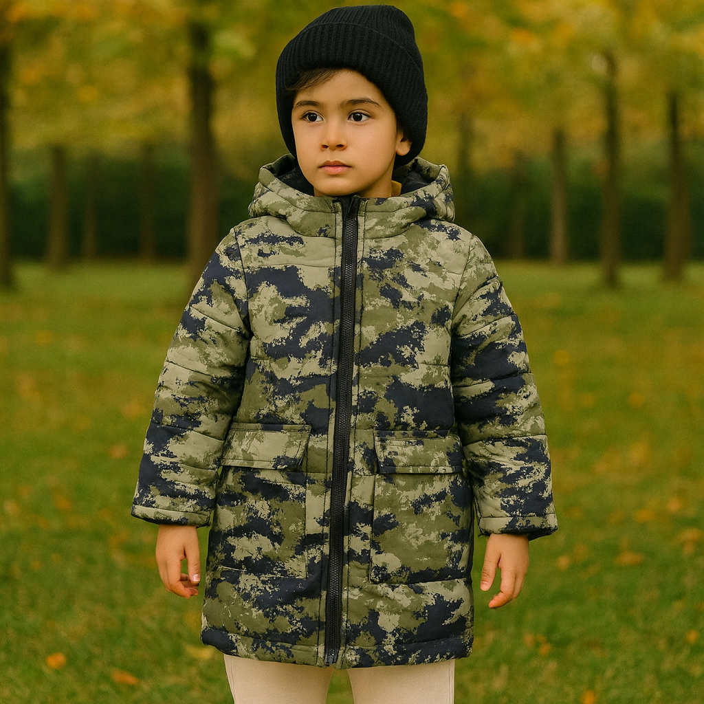 Warm Army Jacket for Boys Size 11-12y