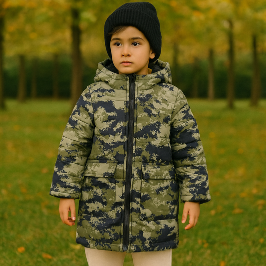 Warm Army Jacket for Boys Size 11-12y