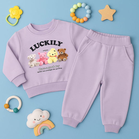 Pyjamas With Fleece For Baby Girl Bears Design Size 6-36 months