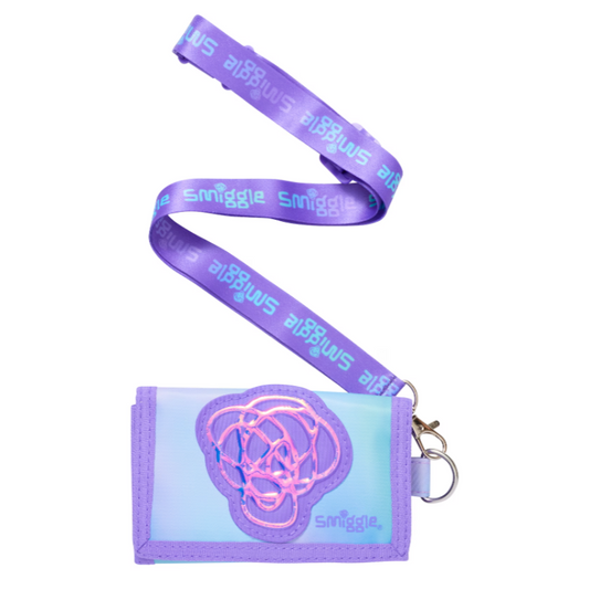 Smiggle Wallet Lanyard | Purple Logo