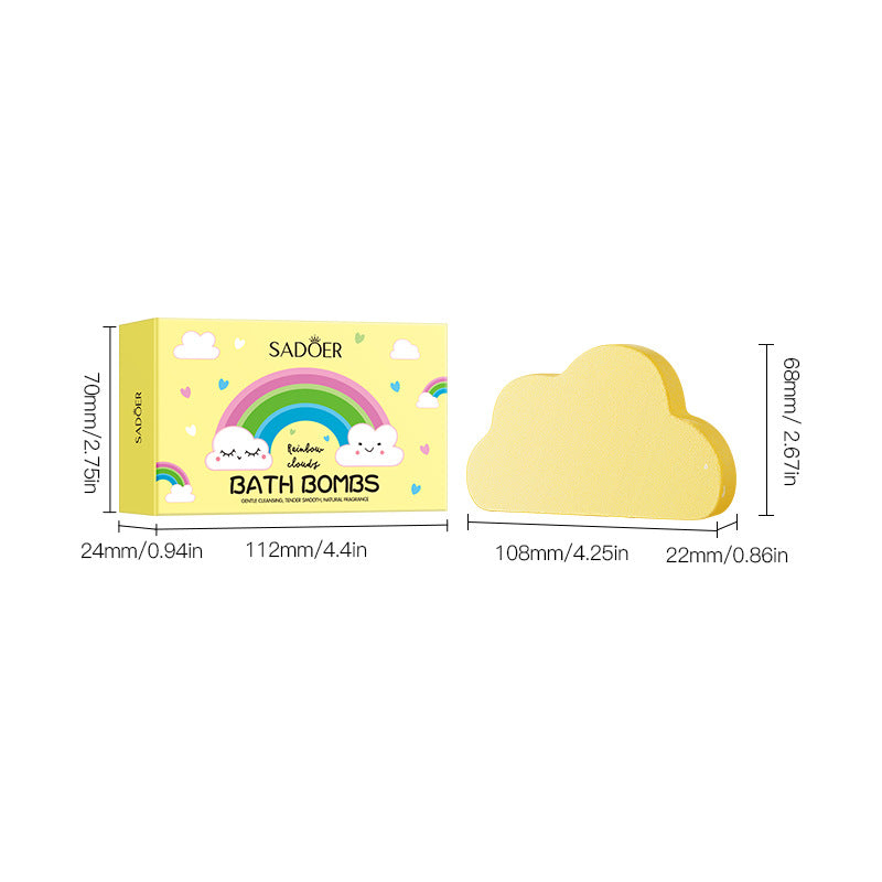 Cloud Bath Bombs Rainbow Foam | gentle cleansing , skin care and relaxation