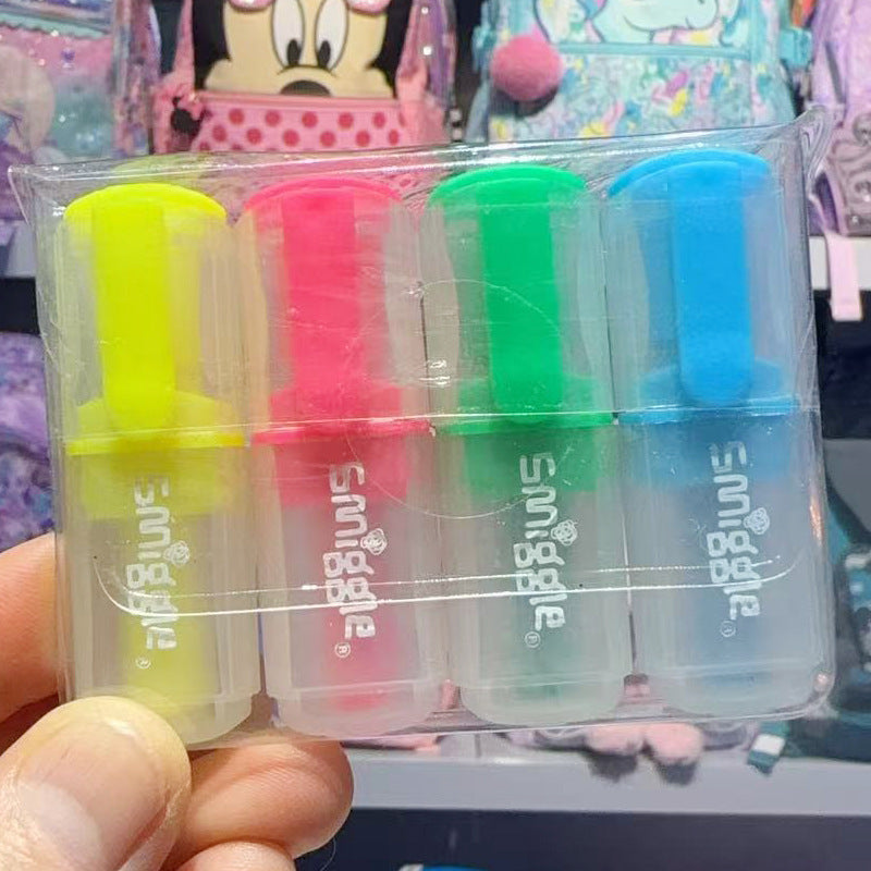 Smiggle Mini Highlighter Pens | 4 Pcs Pack