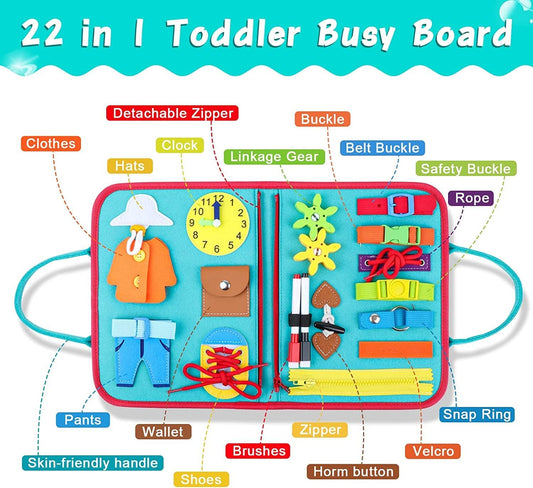 Toddler Busy Board Sensory Preschool Learning Toy Educational