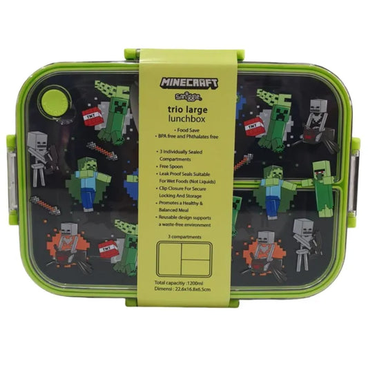 🧊Smiggle Minecraft Lunch Box | Stainless Steel | 23x17x6.5cm