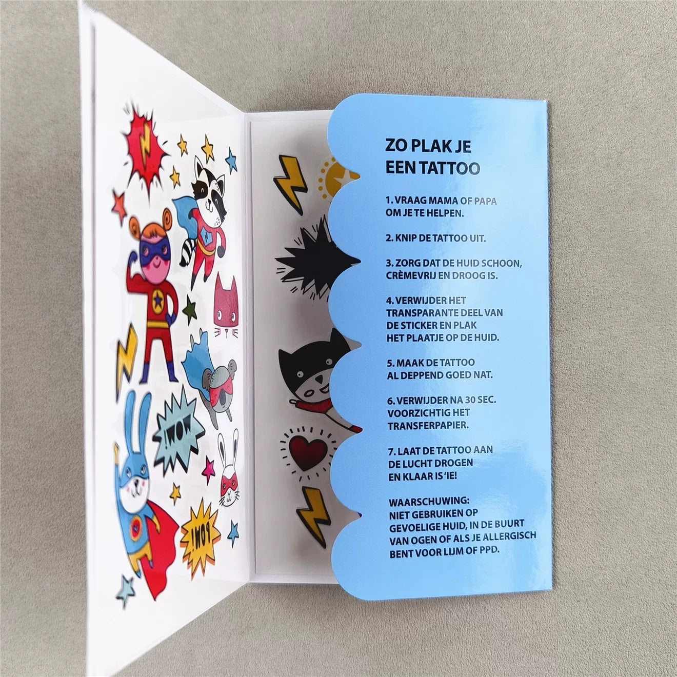 Superheroes Kids Temporary Tattoos - Waterproof & Skin Friendly | 3+