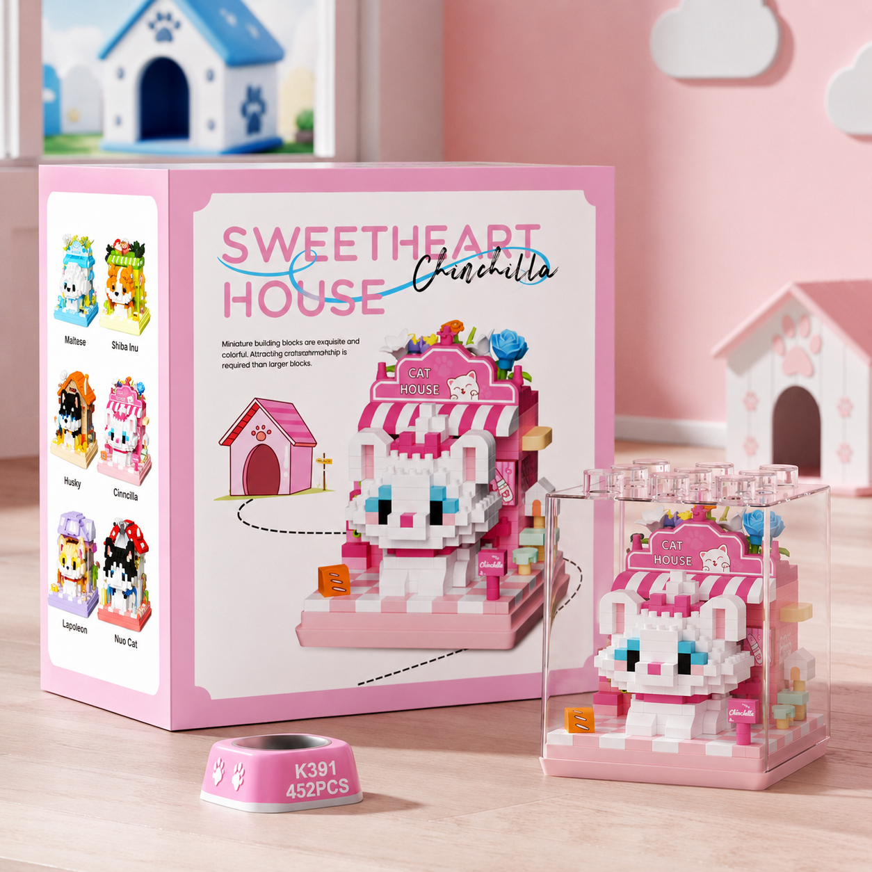 Sweetheart House Mini Block Pet Collection With Box | 450pcs