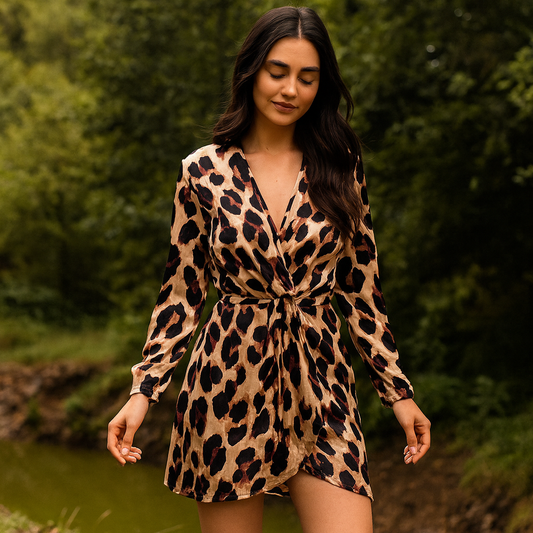 Dress Lion Design Long Sleeve Brand:PrettyLittleThing Size S