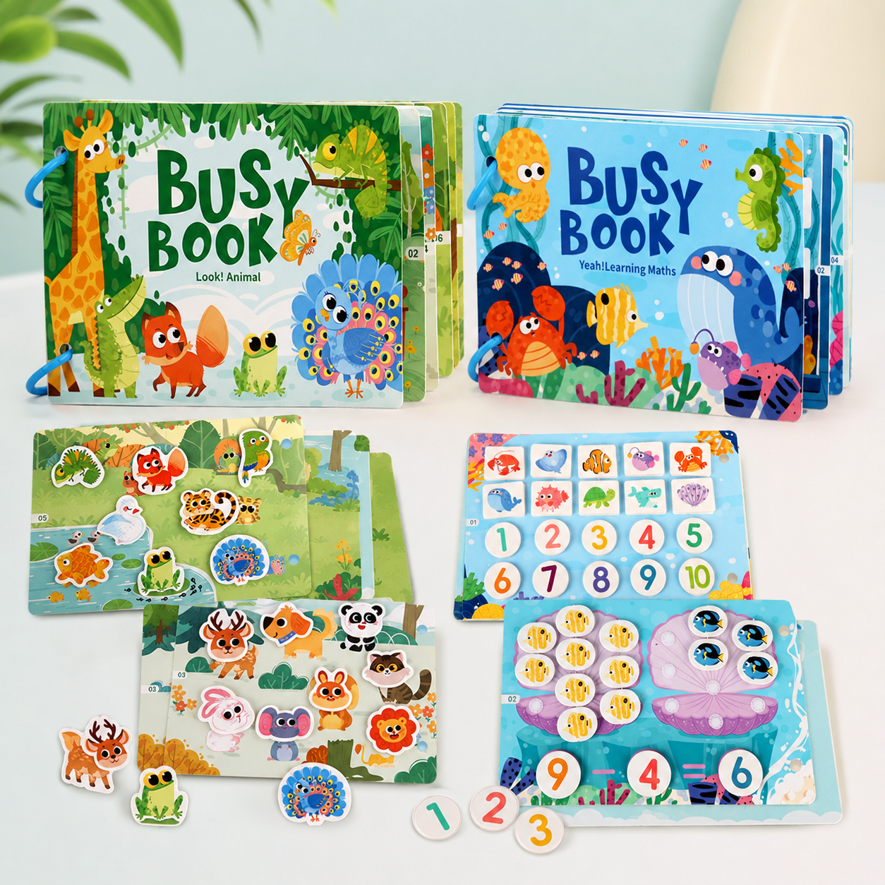 Small Educational Busy Book – Numbers & Animals
