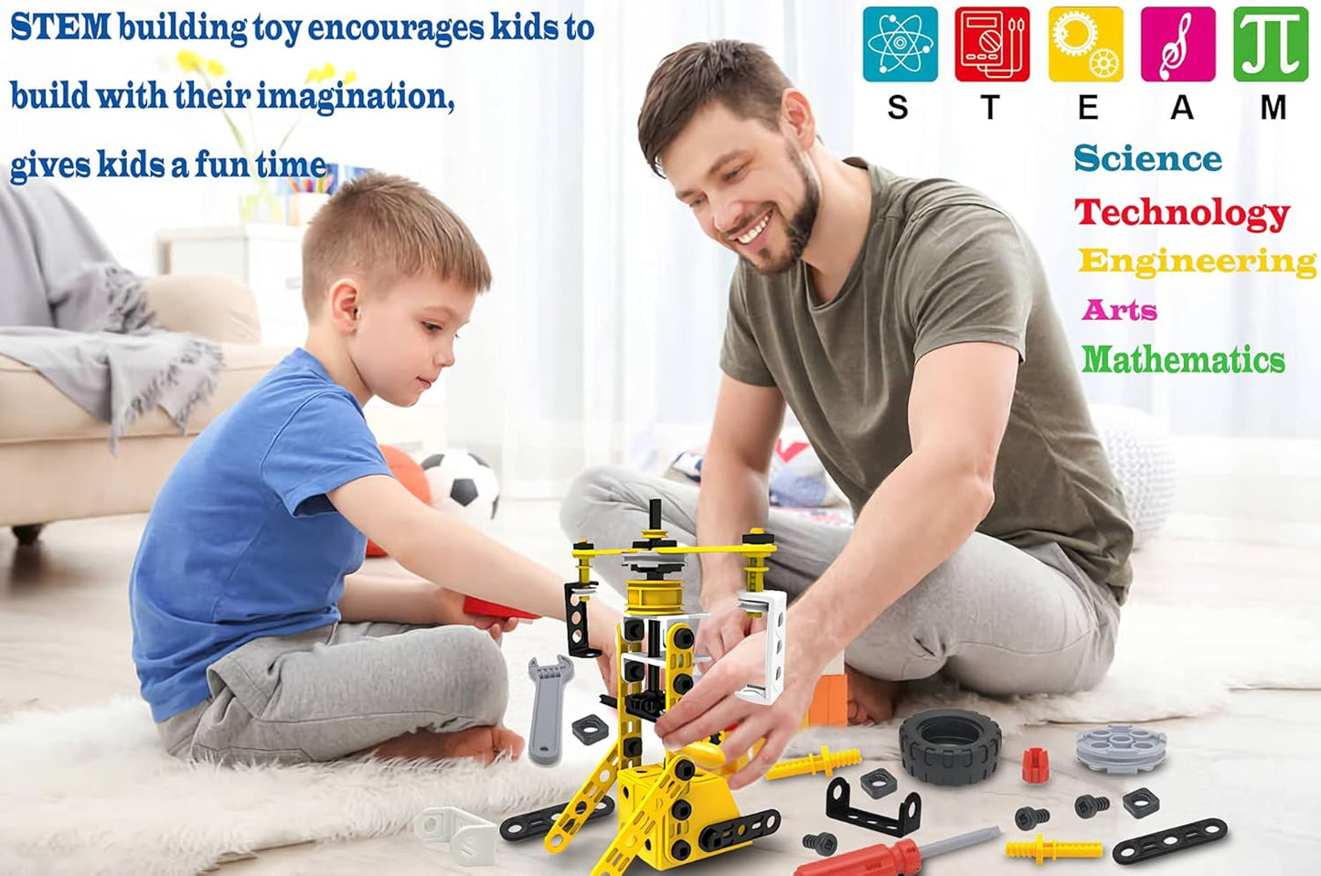 Build&Play Creative DIY Construction Building Blocks 100 Pcs