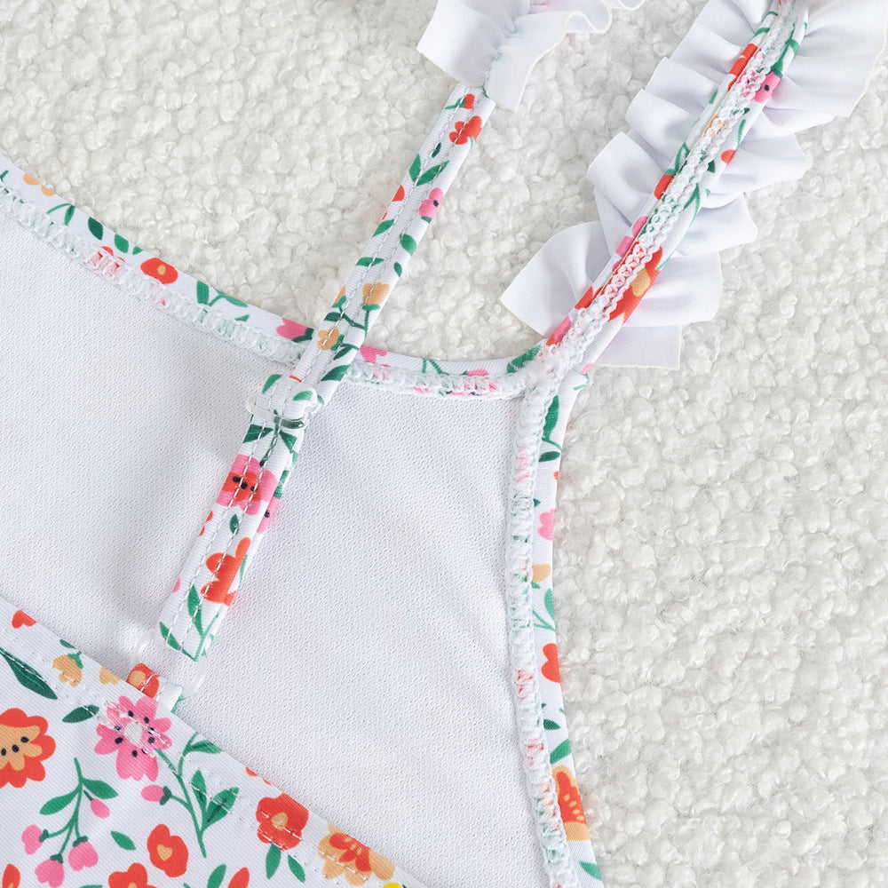 Girls Swimsuit Flower - 2pcs |Size 5-14y