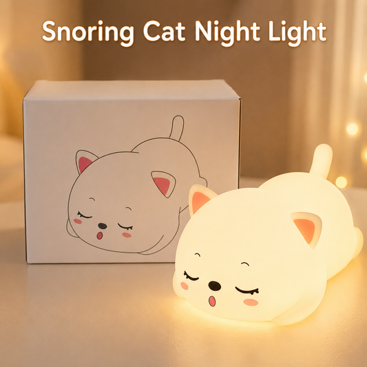 Snoring Cat Silicone Night Light | Usb Rechargeable | 3+