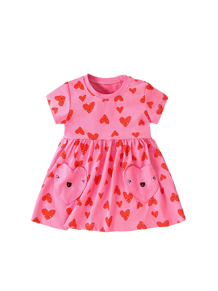 Girls Dress Heart - Soft Summer Wear(3-12y)
