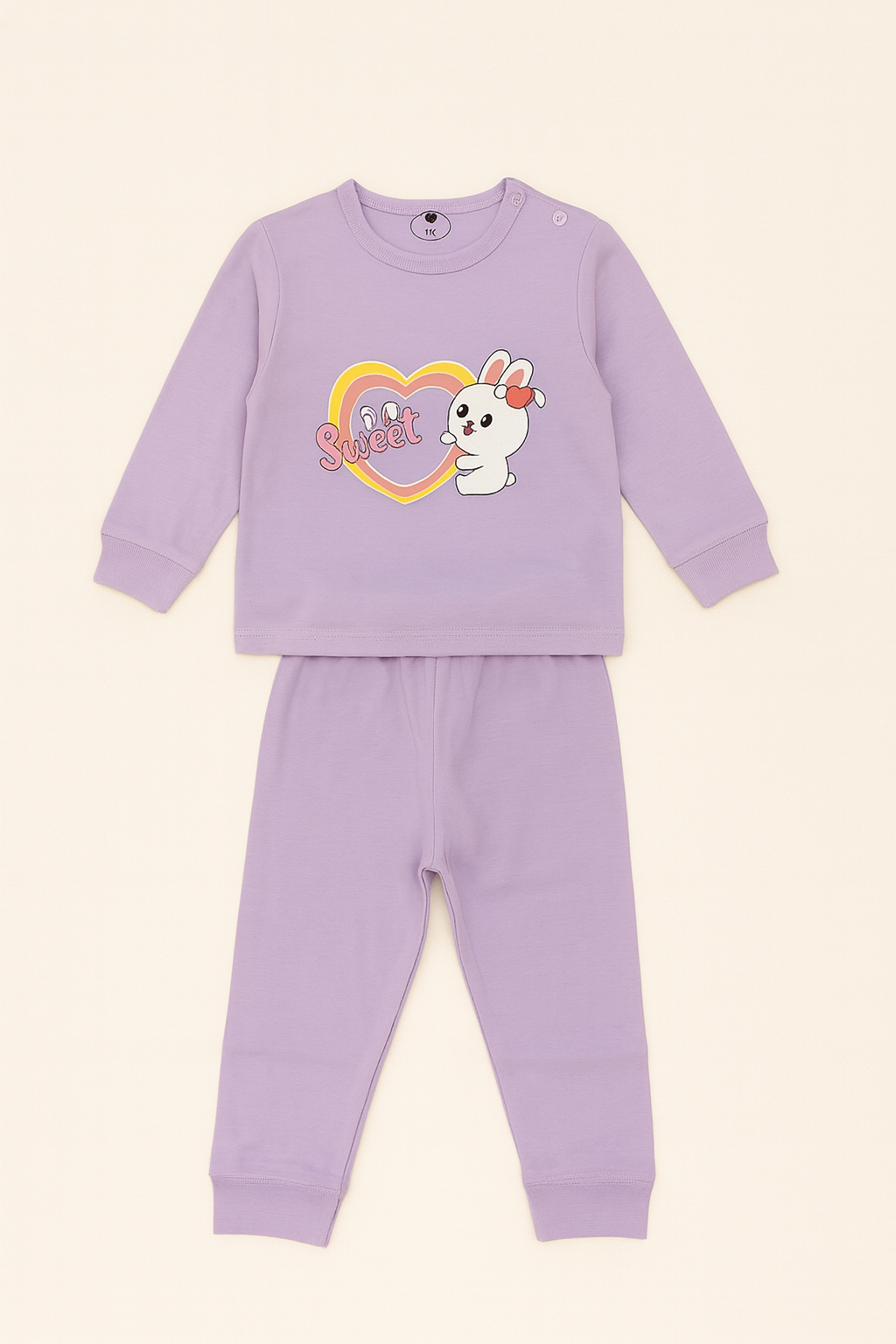 Pyjama Cotton For Girls Rabbit Design Size 1-6y