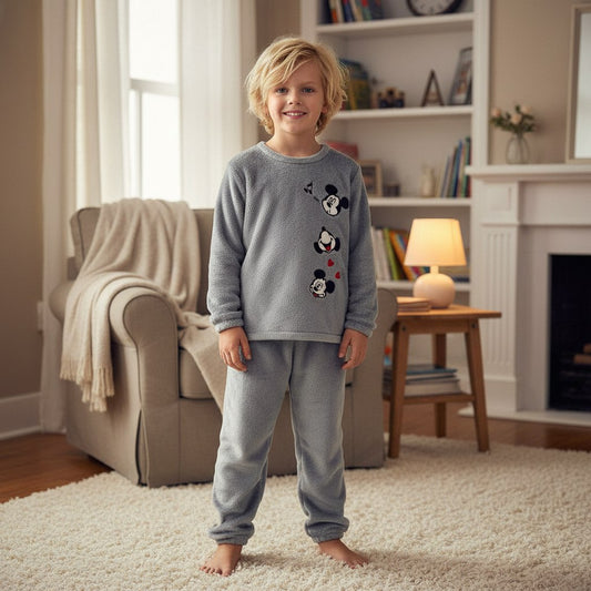 Warm Pyjama Mickey Mouse For Boys And Girls Size 3-14y