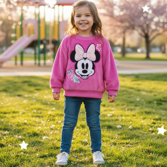 Sweater Pink Minnie Mouse Design Size 3-4y