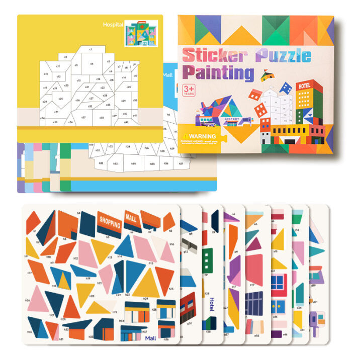 Sticker Puzzle Painting Creative Mosaic Activity Set – Ages 3+