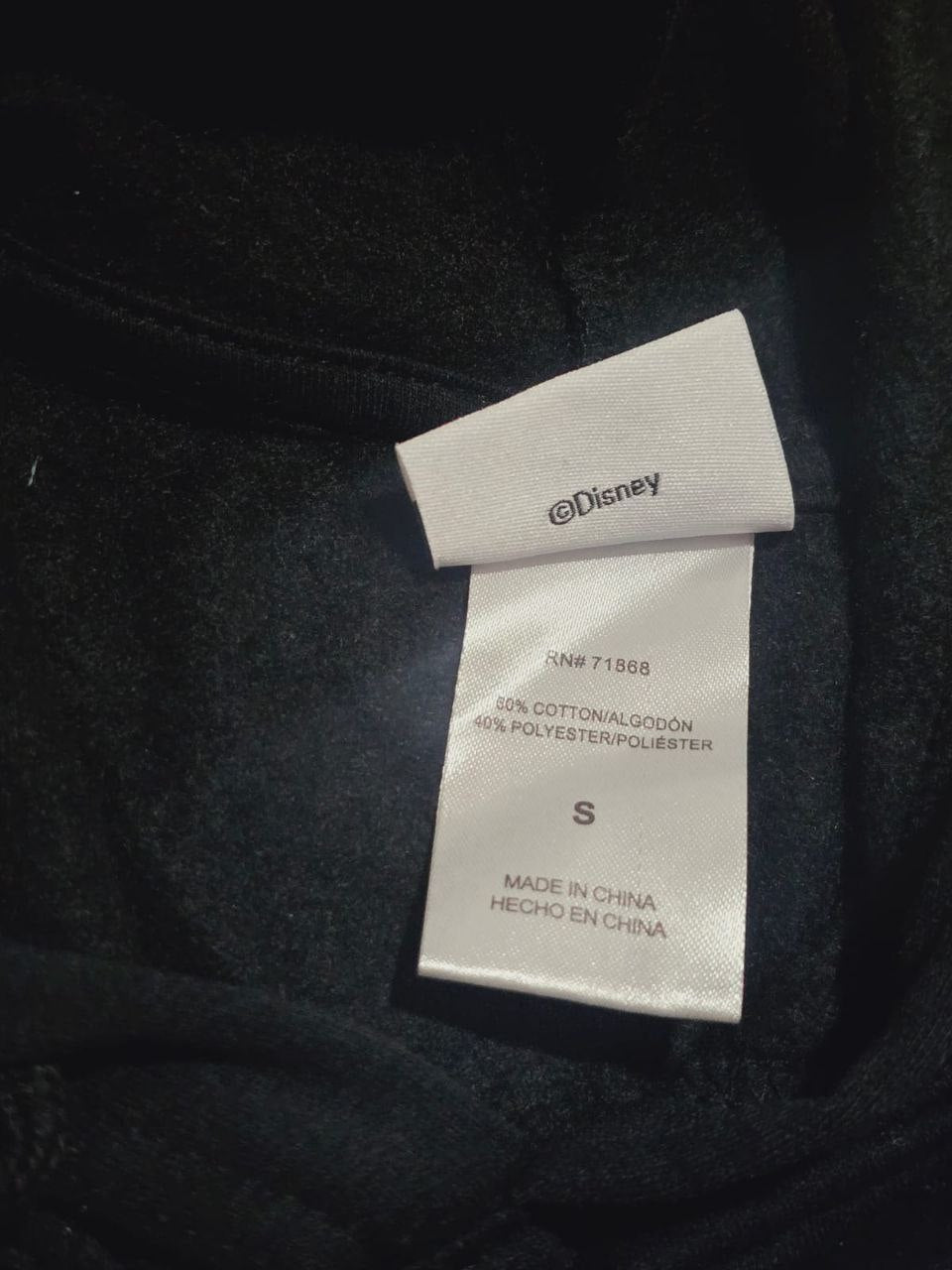 Black Hoodie With Light Fleece Stitch Design Size S-L