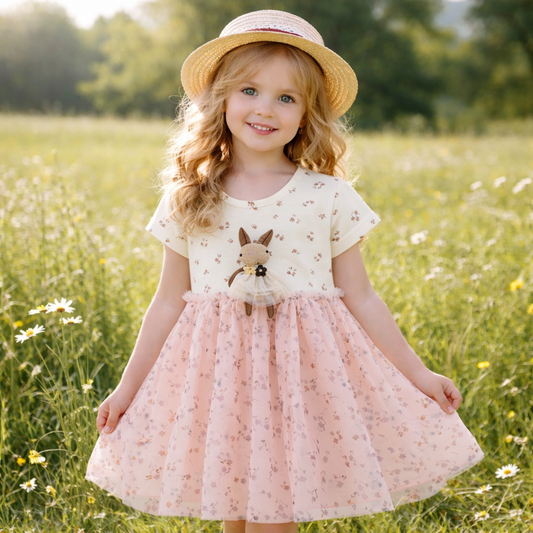 Girls Dress Rabbit - Soft Summer Wear(3-12y)