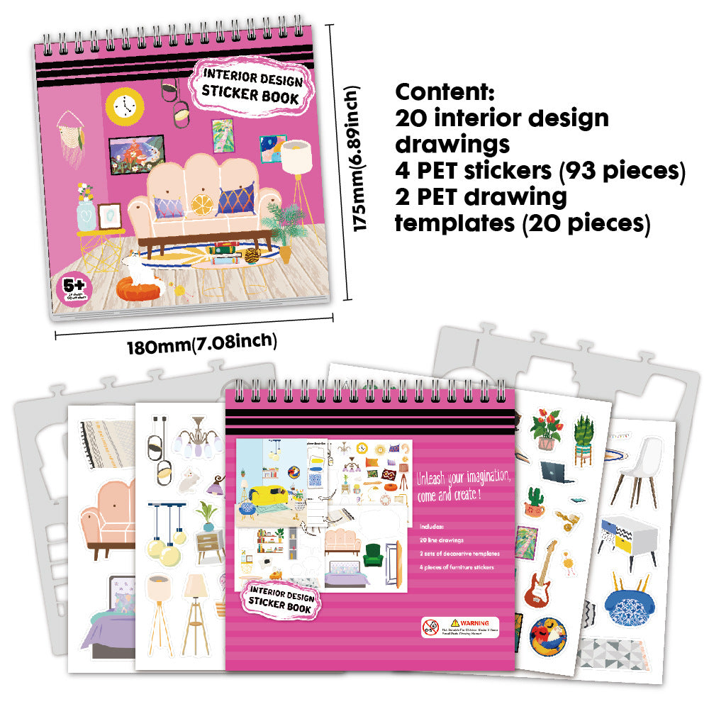Interior Design Sticker Book