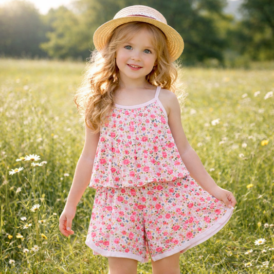 Pyjama Cotton Flower 1-12y