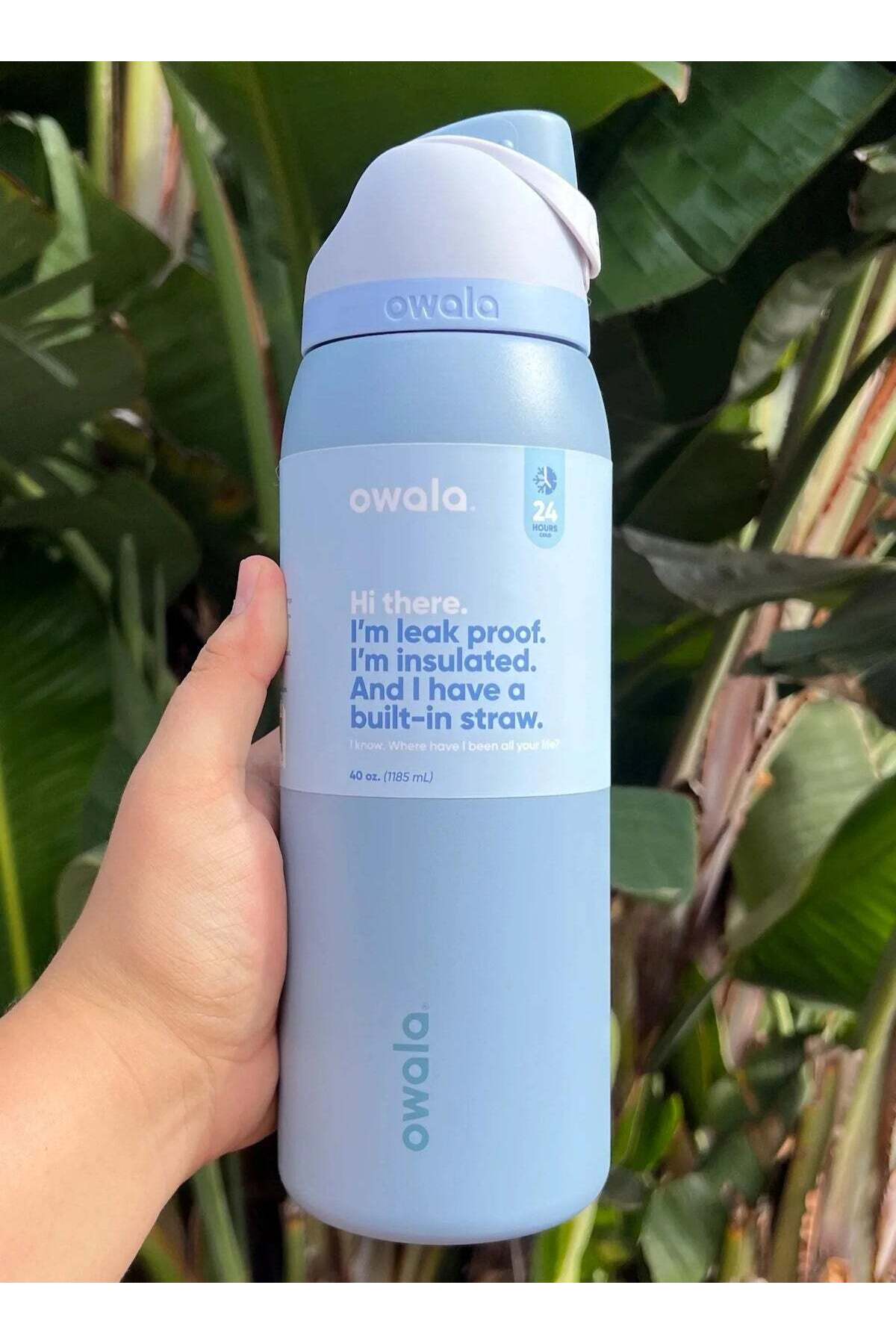 Owala Bottle - Stainless Steel | Free Sip | Leak-proof | Sea Salt 710-950ml