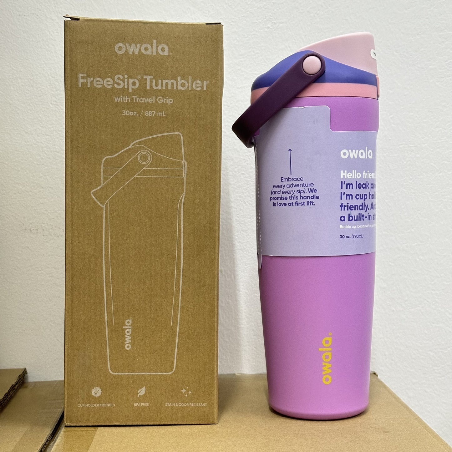 Owala Tumbler Stainless Steel Free Sip Leak-proof Sway 890ml