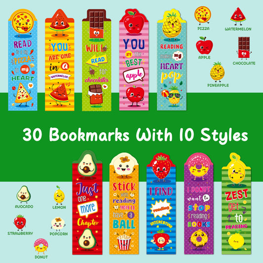 30 Bookmarks With 10 Styles Colorful Paper For Kids