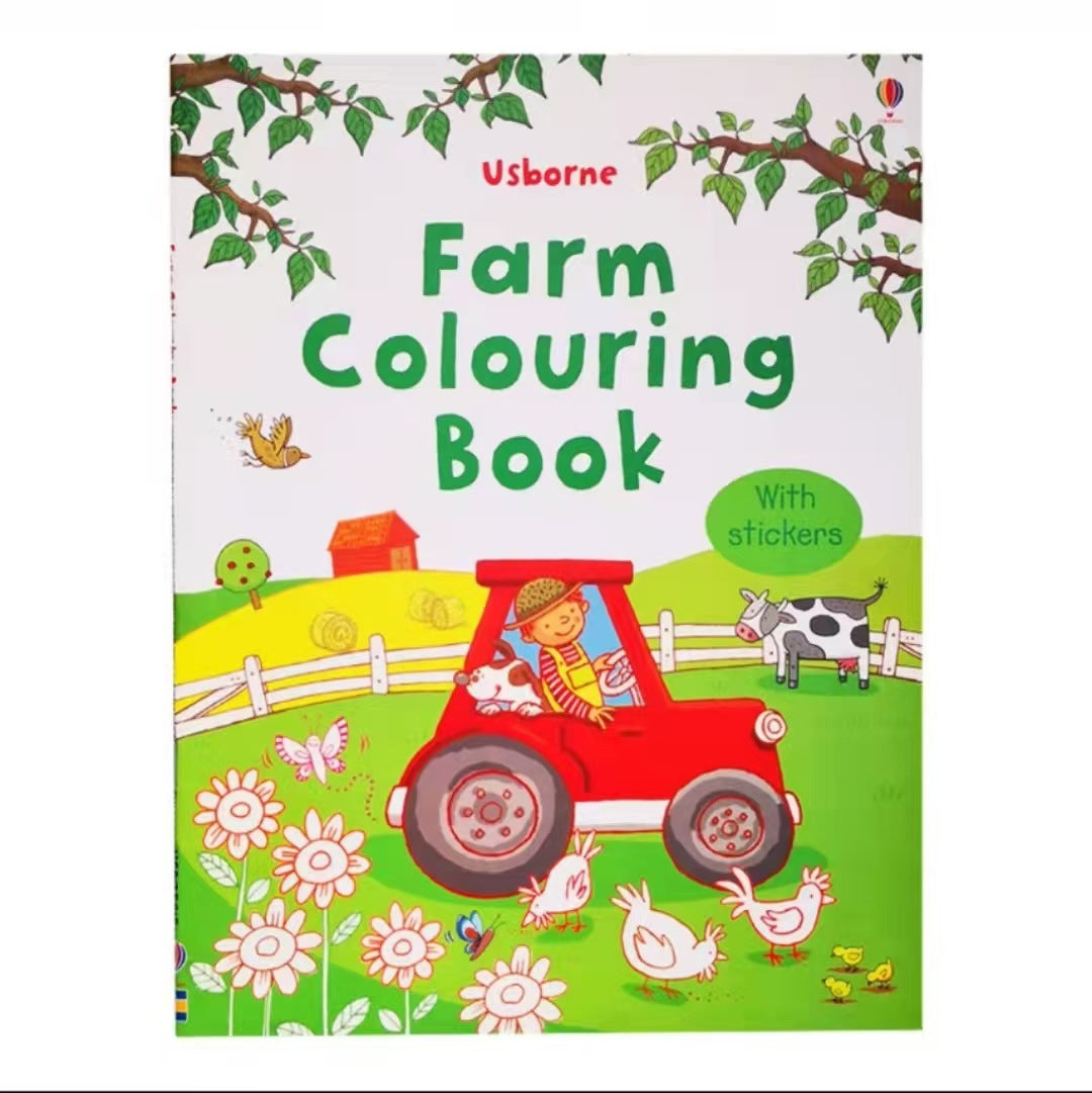 Usborne Colouring Book With Stickers - Soft Cover | 3+