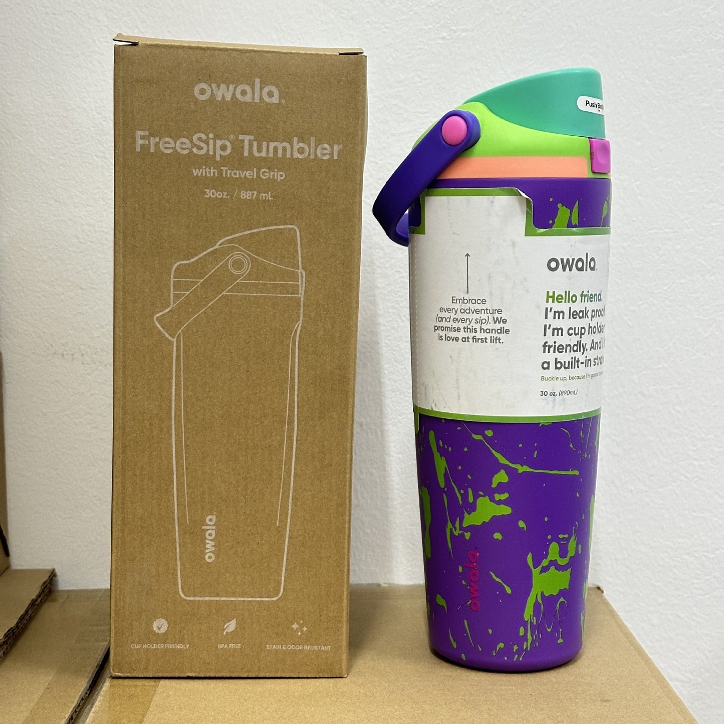Owala Tumbler Stainless Steel Free Sip Leak-proof Sway 890ml