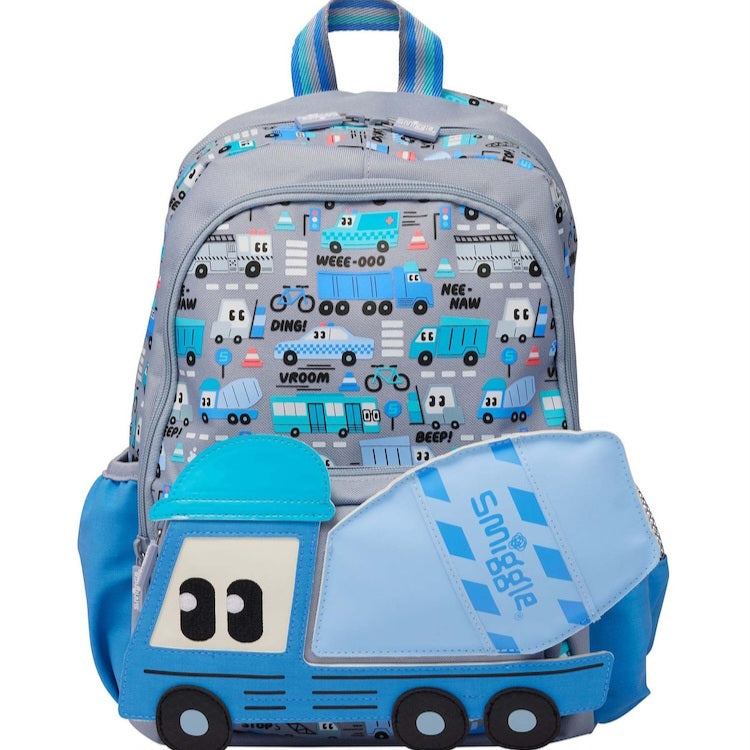 Smiggle Backpack - Vehicles | Mixer Truck | (KG1-KG3) | 38cm