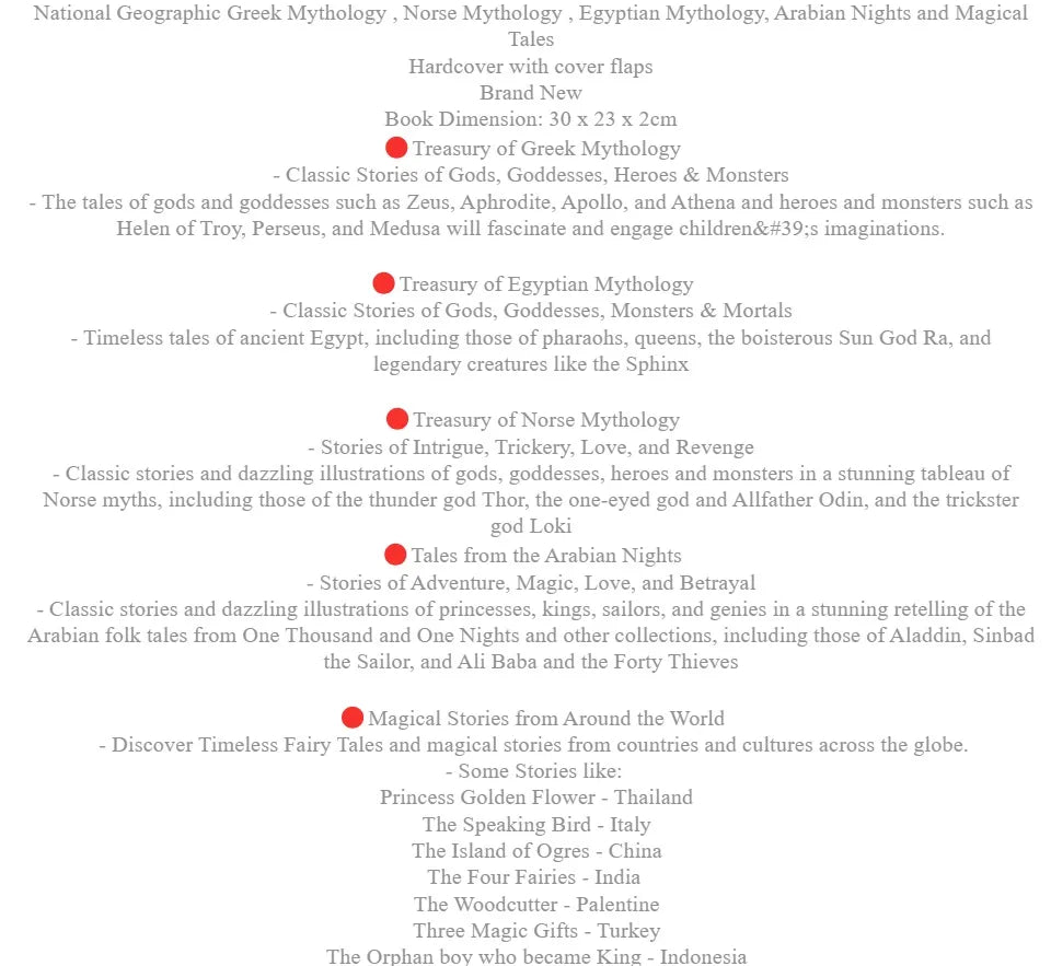 National Geo High-quality Hardcover Books Tales 10+