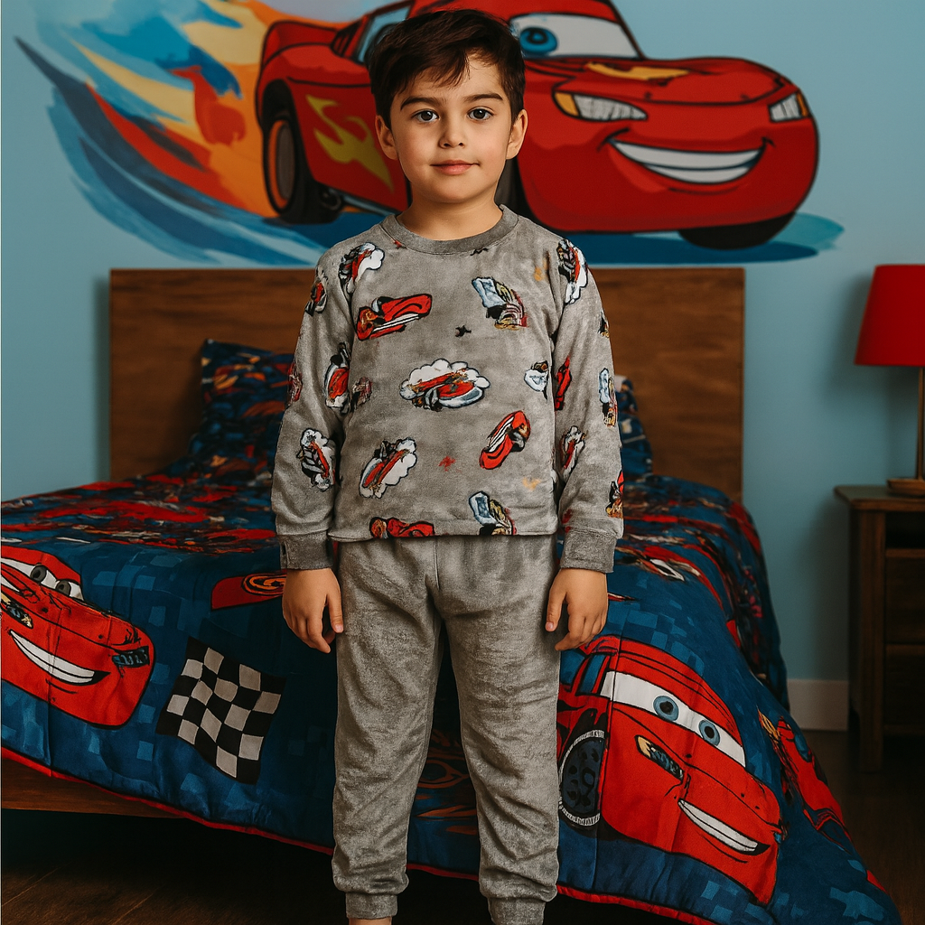 Warm Winter Pijama Disney Cars Design Size 6-16y